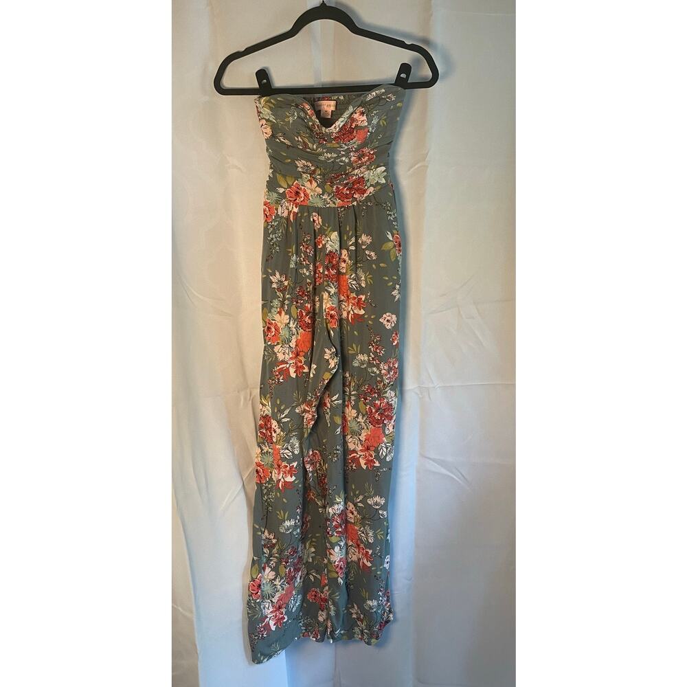 Band of Gypsies Floral Wide Leg Jumpsuit Size XS